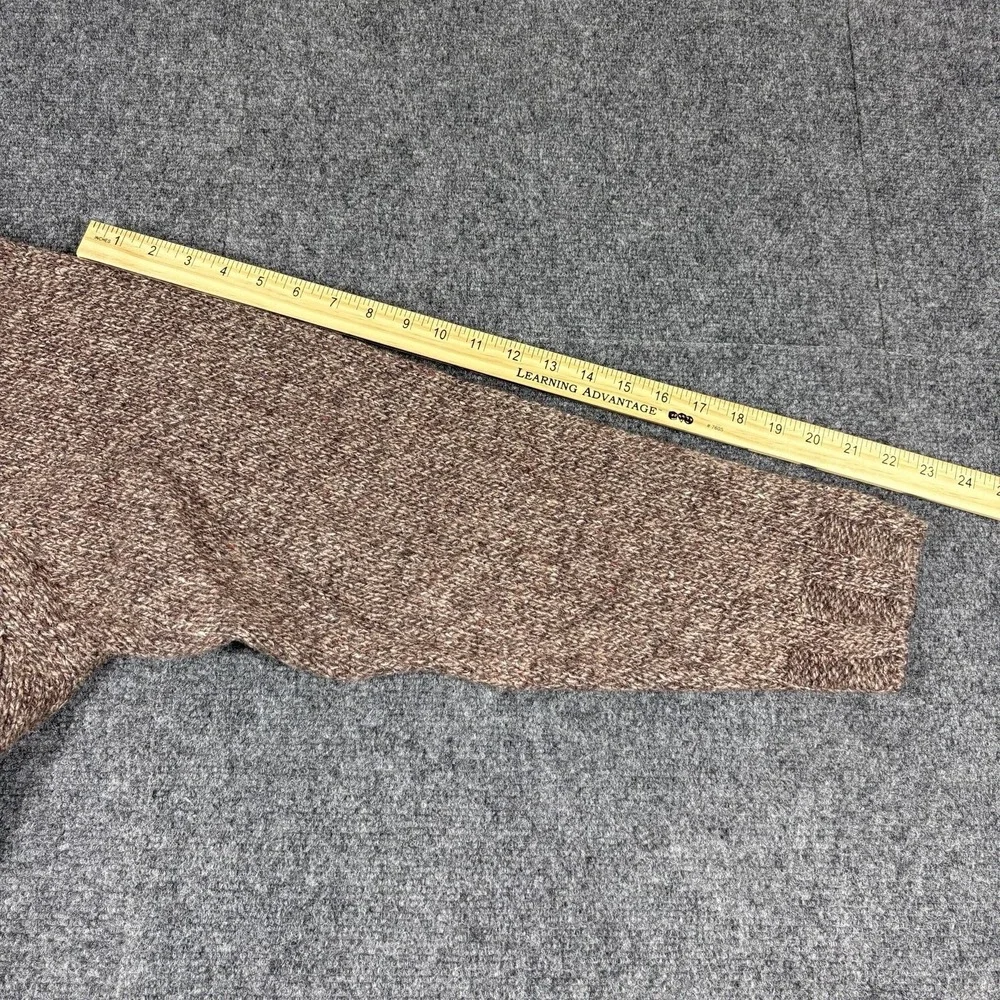 Blarney Woollen Mills Fisherman Donegal Fleck Wool Silk Crewneck Sweater M Brown - Picture 8 of 9